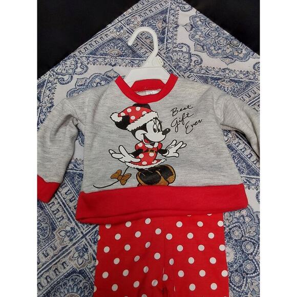 DISNEY Baby Minnie Mouse Outfit Great for Valentines Day 2 pc NWT O/3 Months - Picture 1 of 4